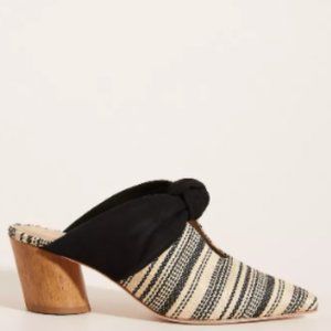 Bernardo Finley Raffia Leather Mules